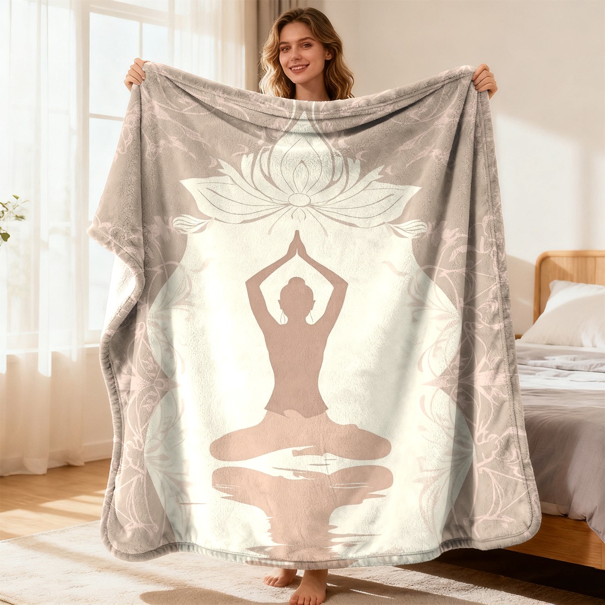 Spa Wellness Luxury - Luksusowy koc do jogi z motywem